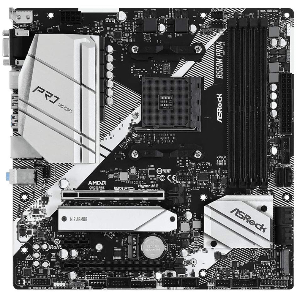 Материнская плата ASRock B550M Pro4 B550M PRO4 Micro-ATX, AMD AM4 - миниатюра 8