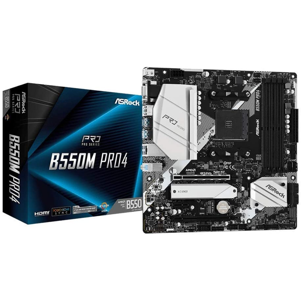 Материнская плата ASRock B550M Pro4 B550M PRO4 Micro-ATX, AMD AM4 - миниатюра 6