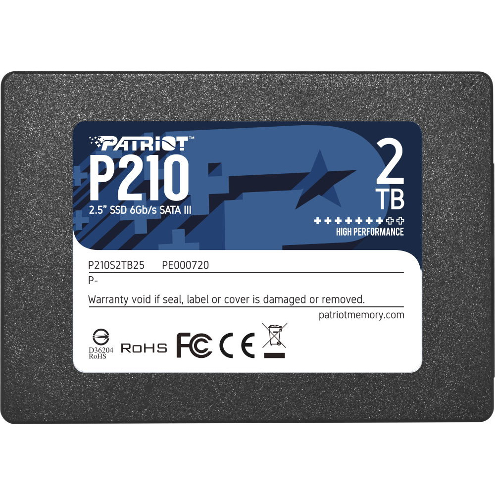 Жесткий диск Patriot P210 P210S2TB25 SSD (твердотельные), 2 ТБ, 2.5 дюйма, SATA - миниатюра 5