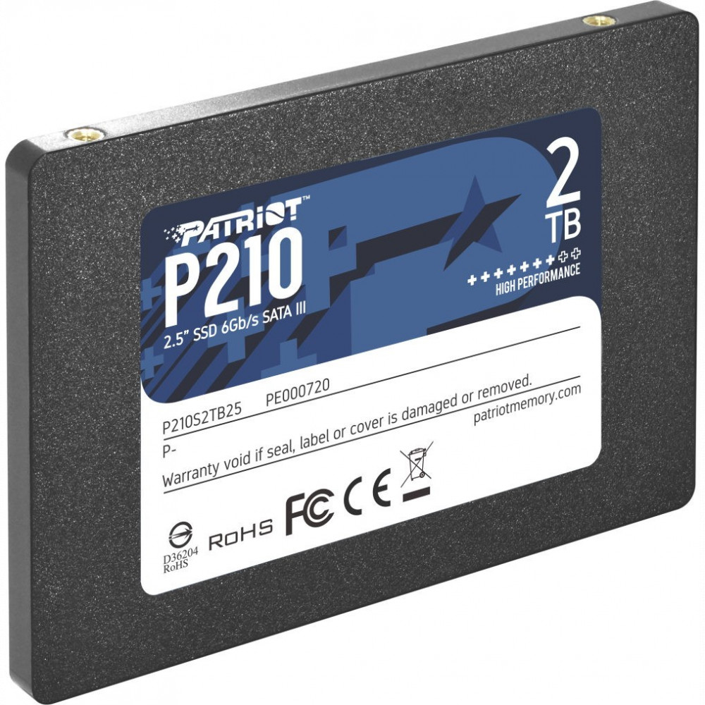 Жесткий диск Patriot P210 P210S2TB25 SSD (твердотельные), 2 ТБ, 2.5 дюйма, SATA - миниатюра 4