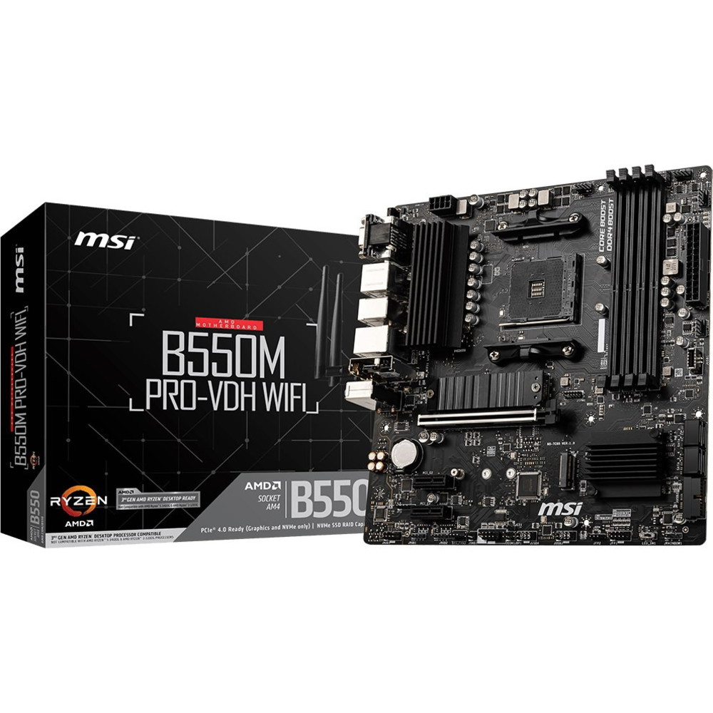 Материнская плата MSI B550M PRO-VDH WIFI Micro-ATX, AMD AM4 - миниатюра 10
