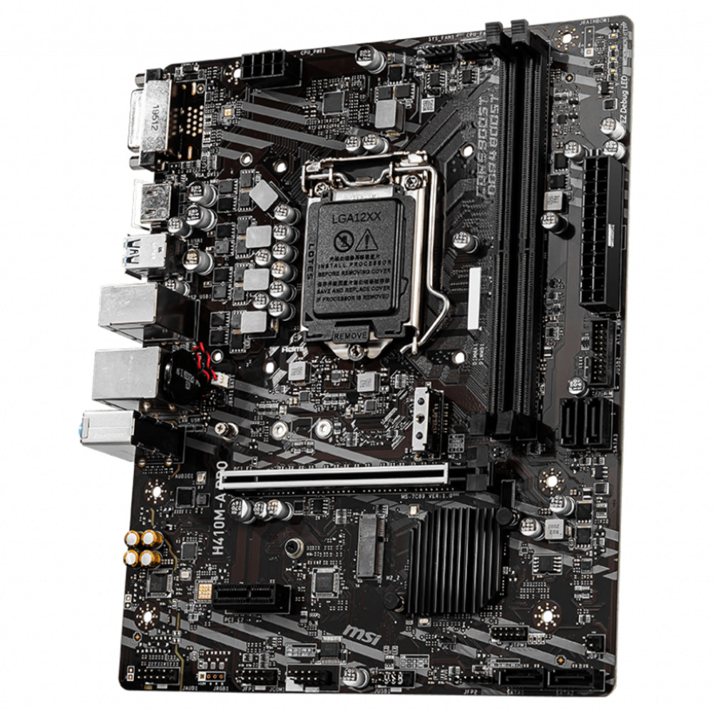 Материнская плата MSI H410M-A PRO Micro-ATX, LGA 1200 - миниатюра 9