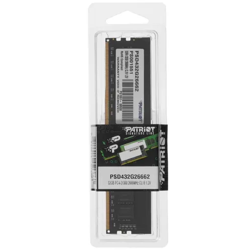 ОЗУ Patriot Signature Line PSD432G26662 DIMM, DDR4, 32 Гб, 2666 МГц - миниатюра 6