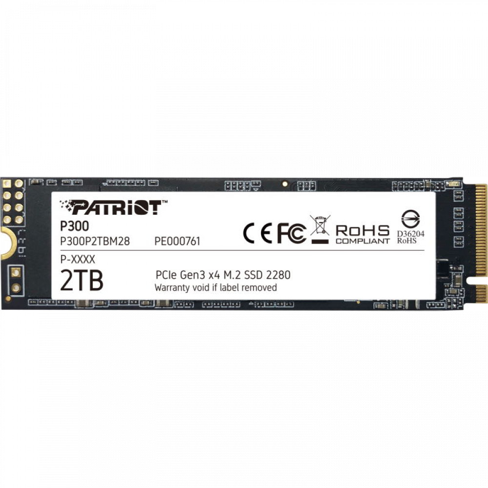 Жесткий диск Patriot P300 P300P2TBM28 SSD (твердотельные), 2 ТБ, M.2, PCIe - миниатюра 5
