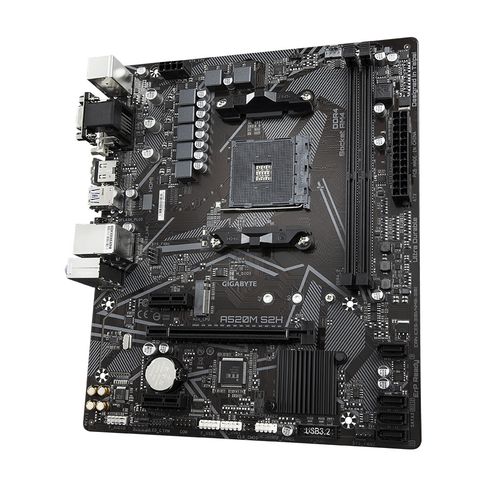 Материнская плата Gigabyte A520M S2H Micro-ATX, AMD AM4 - миниатюра 9