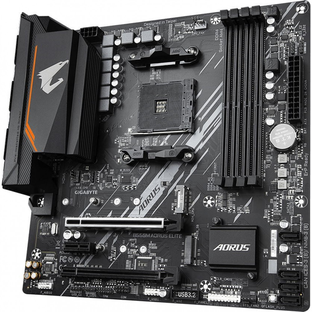 Материнская плата Gigabyte B550M AORUS ELITE 9MB55MAEL-00-10 Micro-ATX, AMD AM4 - миниатюра 8