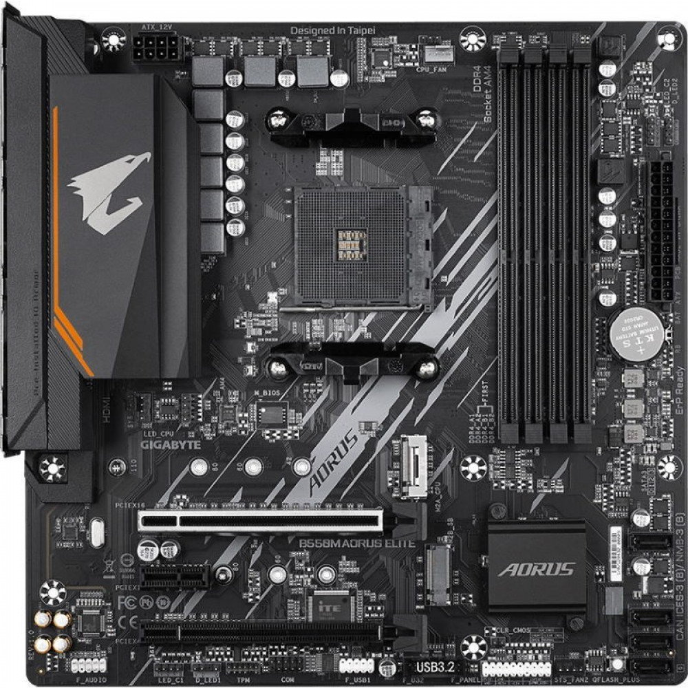 Материнская плата Gigabyte B550M AORUS ELITE 9MB55MAEL-00-10 Micro-ATX, AMD AM4 - миниатюра 7