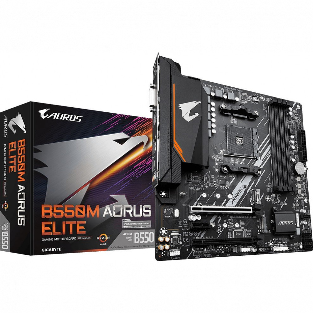 Материнская плата Gigabyte B550M AORUS ELITE 9MB55MAEL-00-10 Micro-ATX, AMD AM4 - миниатюра 10