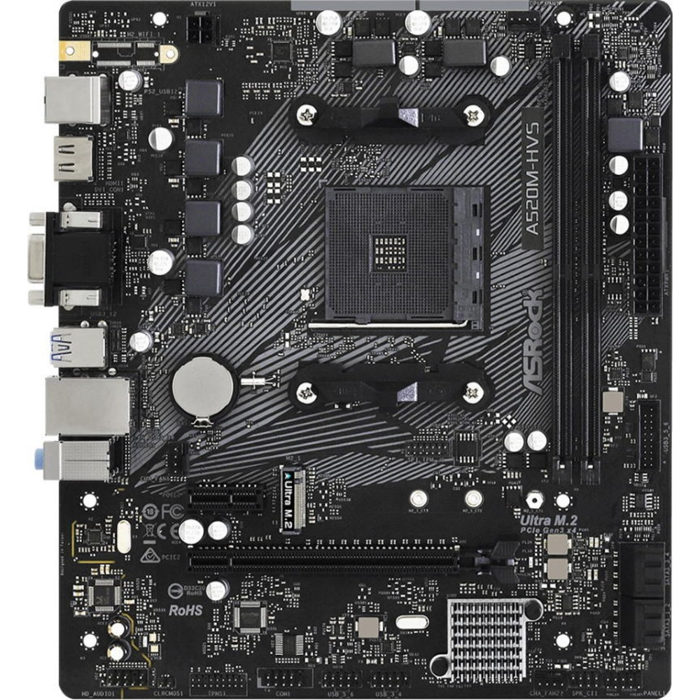 Материнская плата ASRock A520M-HVS Micro-ATX, AMD AM4 - миниатюра 6