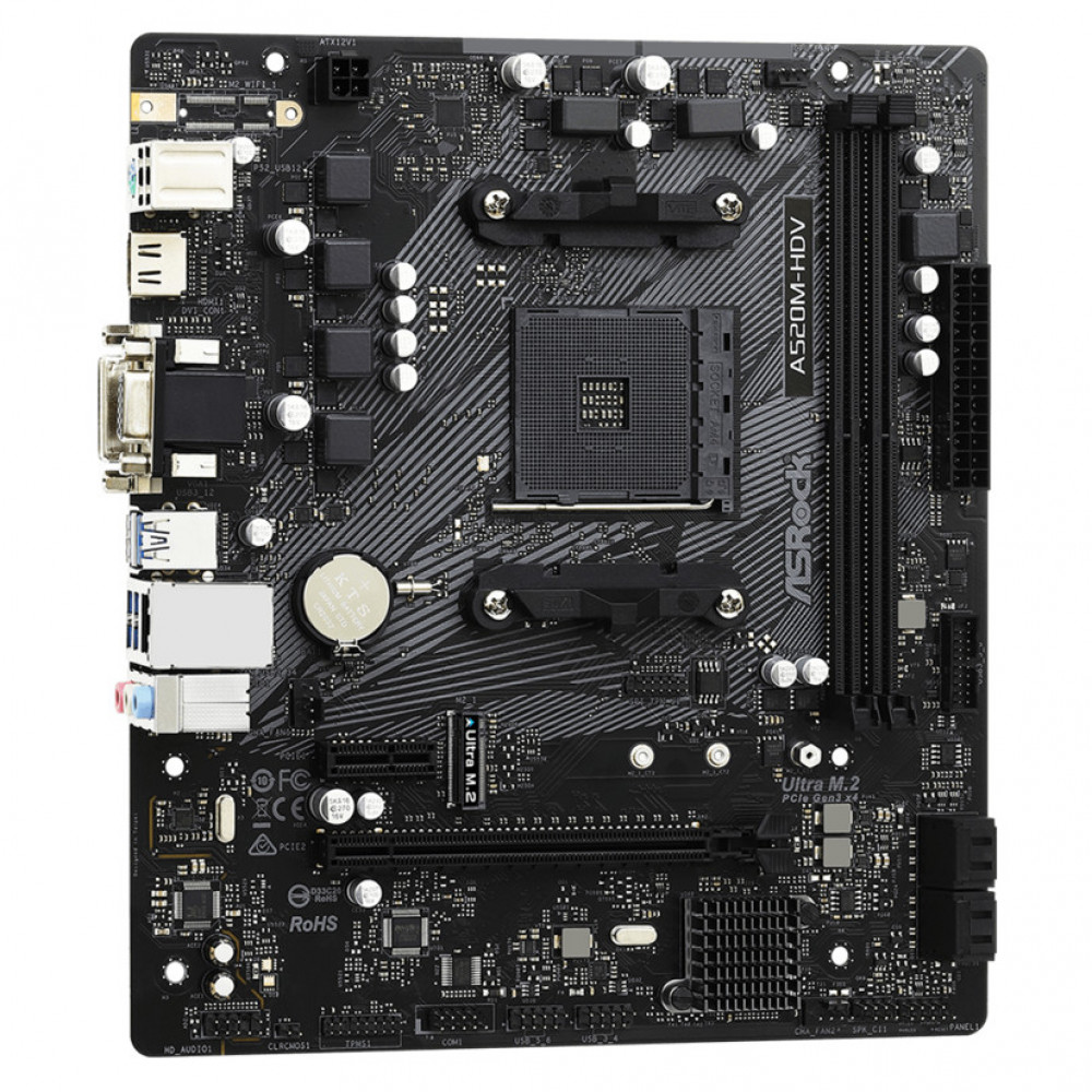 Материнская плата ASRock A520M-HDV Micro-ATX, AMD AM4 - миниатюра 10
