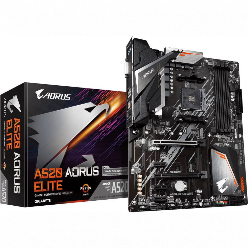 Материнская плата Gigabyte A520 AORUS ELITE ATX, AMD AM4 - миниатюра 14