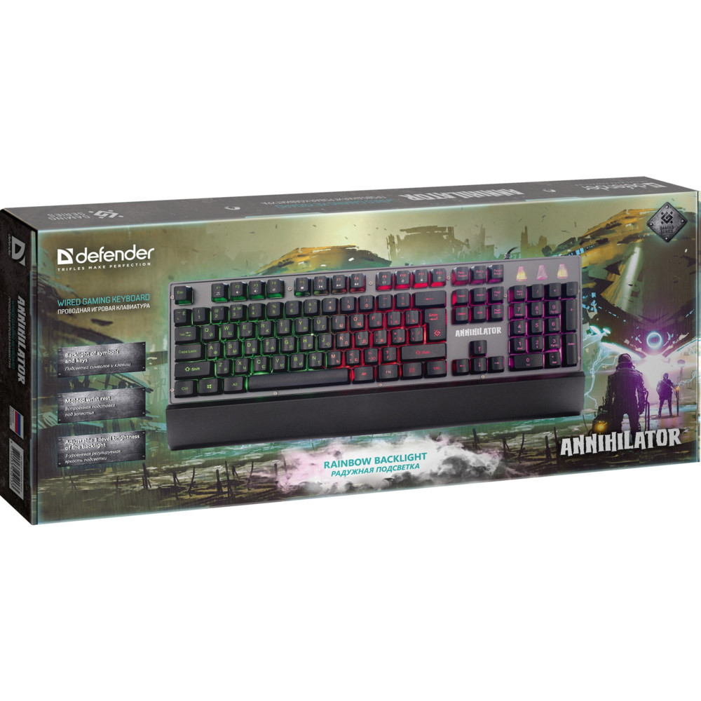 Клавиатура Defender GK-013 Annihilator 45013 Проводная, USB - миниатюра 6