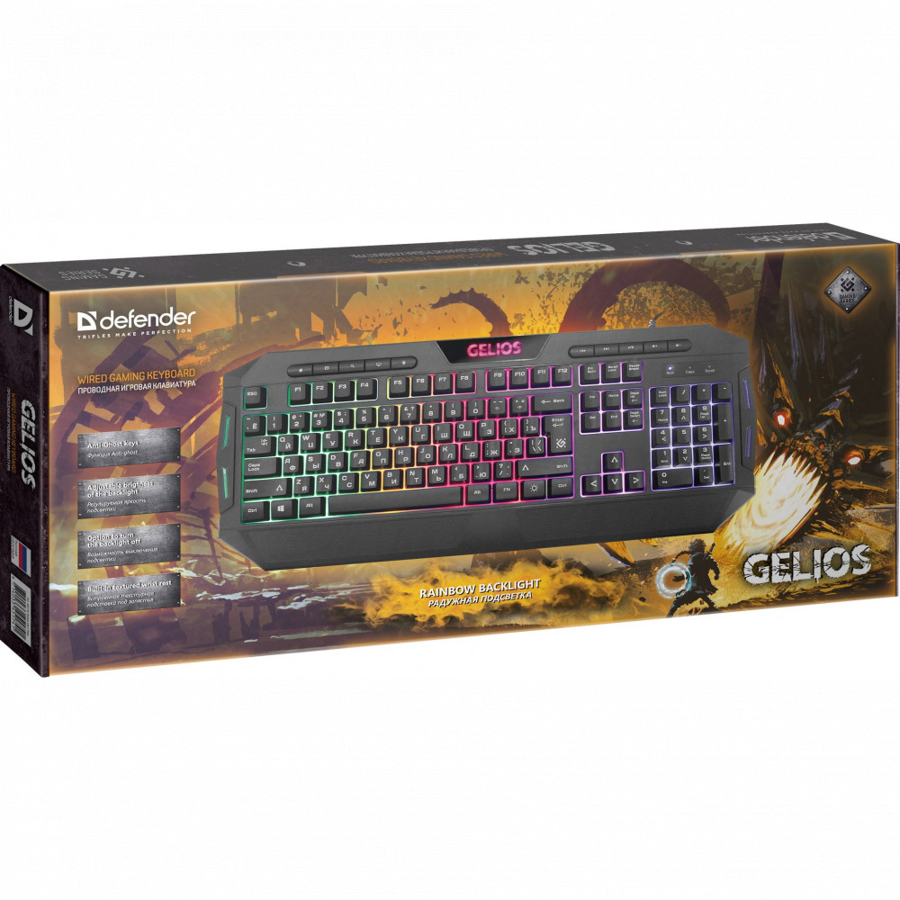 Клавиатура Defender Gelios GK-174DL 45174 Проводная, USB - миниатюра 6