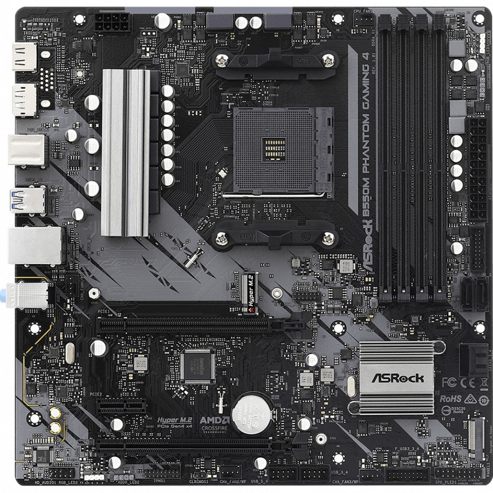 Материнская плата ASRock B550M PHANTOM GAMING 4 Micro-ATX, AMD AM4 - миниатюра 5