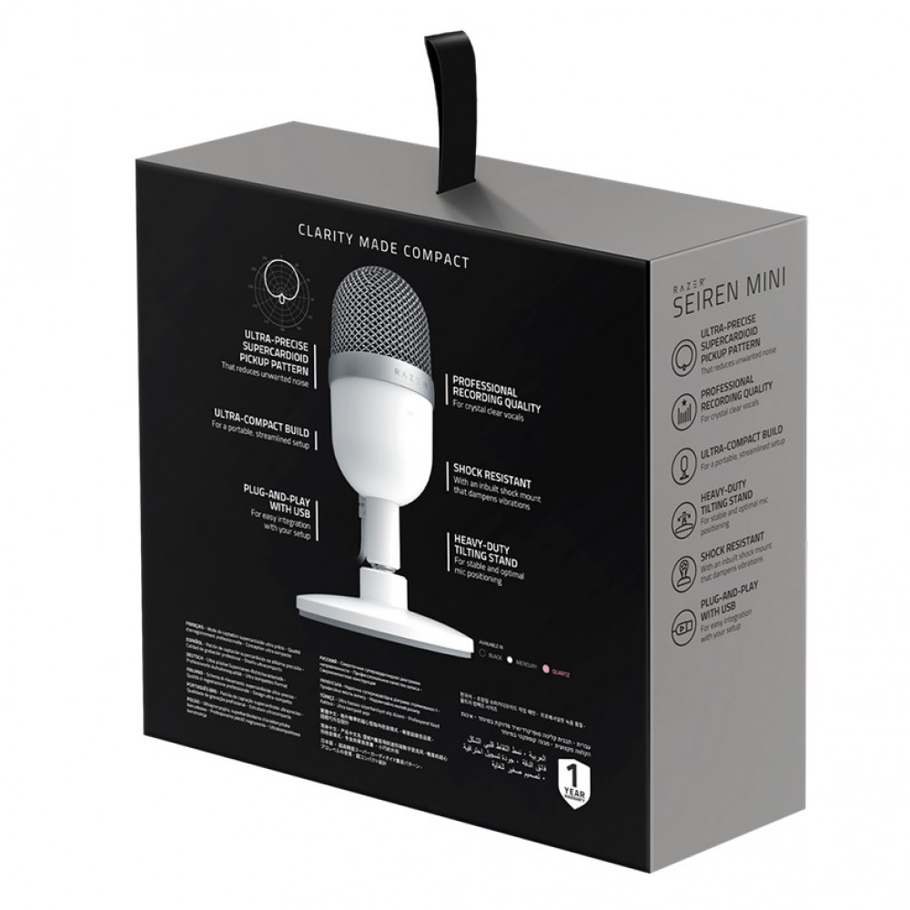 Микрофон Razer Seiren Mini Mercury RZ19-03450300-R3M1 - миниатюра 10