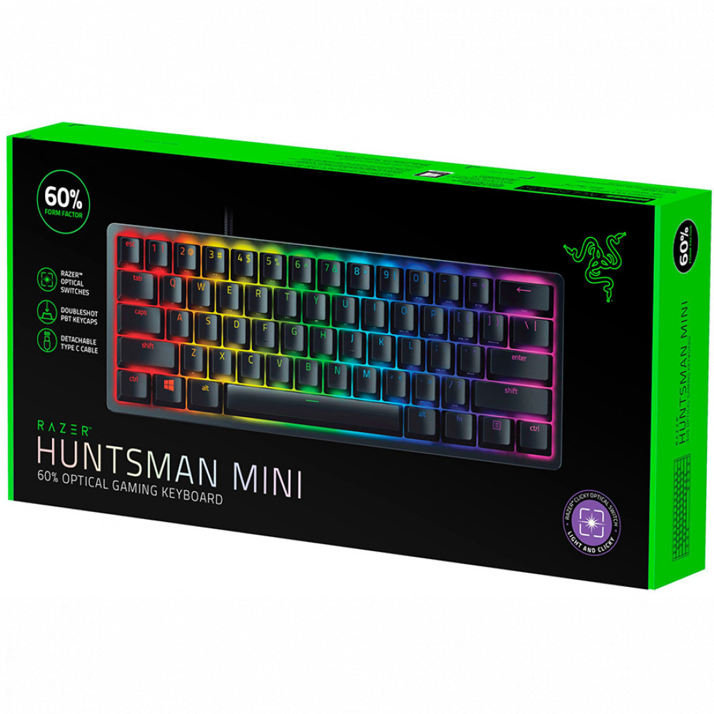 Клавиатура Razer Huntsman Mini (Purple Switch) RZ03-03391500-R3R1 Проводная, USB - миниатюра 6