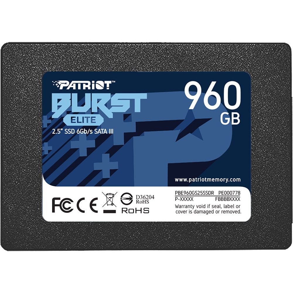 Жесткий диск Patriot Burst Elite PBE960GS25SSDR SSD (твердотельные), 960 ГБ, 2.5 дюйма, SATA - миниатюра 5