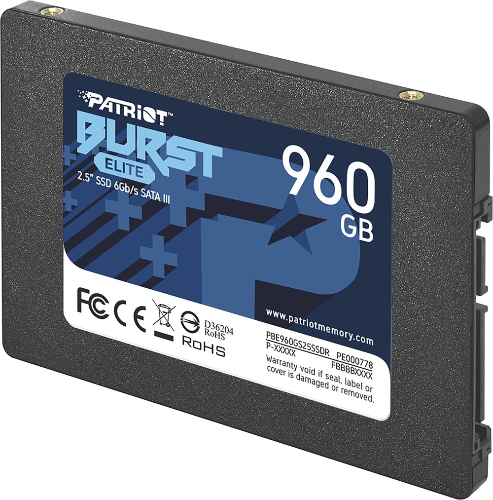 Жесткий диск Patriot Burst Elite PBE960GS25SSDR SSD (твердотельные), 960 ГБ, 2.5 дюйма, SATA - миниатюра 6