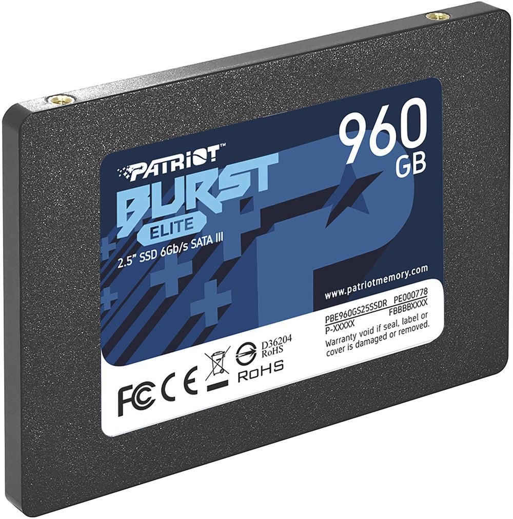 Жесткий диск Patriot Burst Elite PBE960GS25SSDR SSD (твердотельные), 960 ГБ, 2.5 дюйма, SATA - миниатюра 4