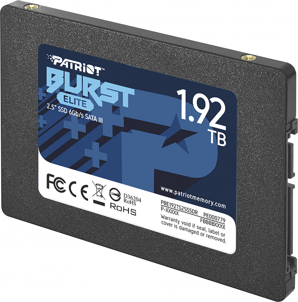 Жесткий диск Patriot Burst Elite PBE192TS25SSDR SSD (твердотельные), 1.92 ТБ, 2.5 дюйма, SATA - миниатюра 6