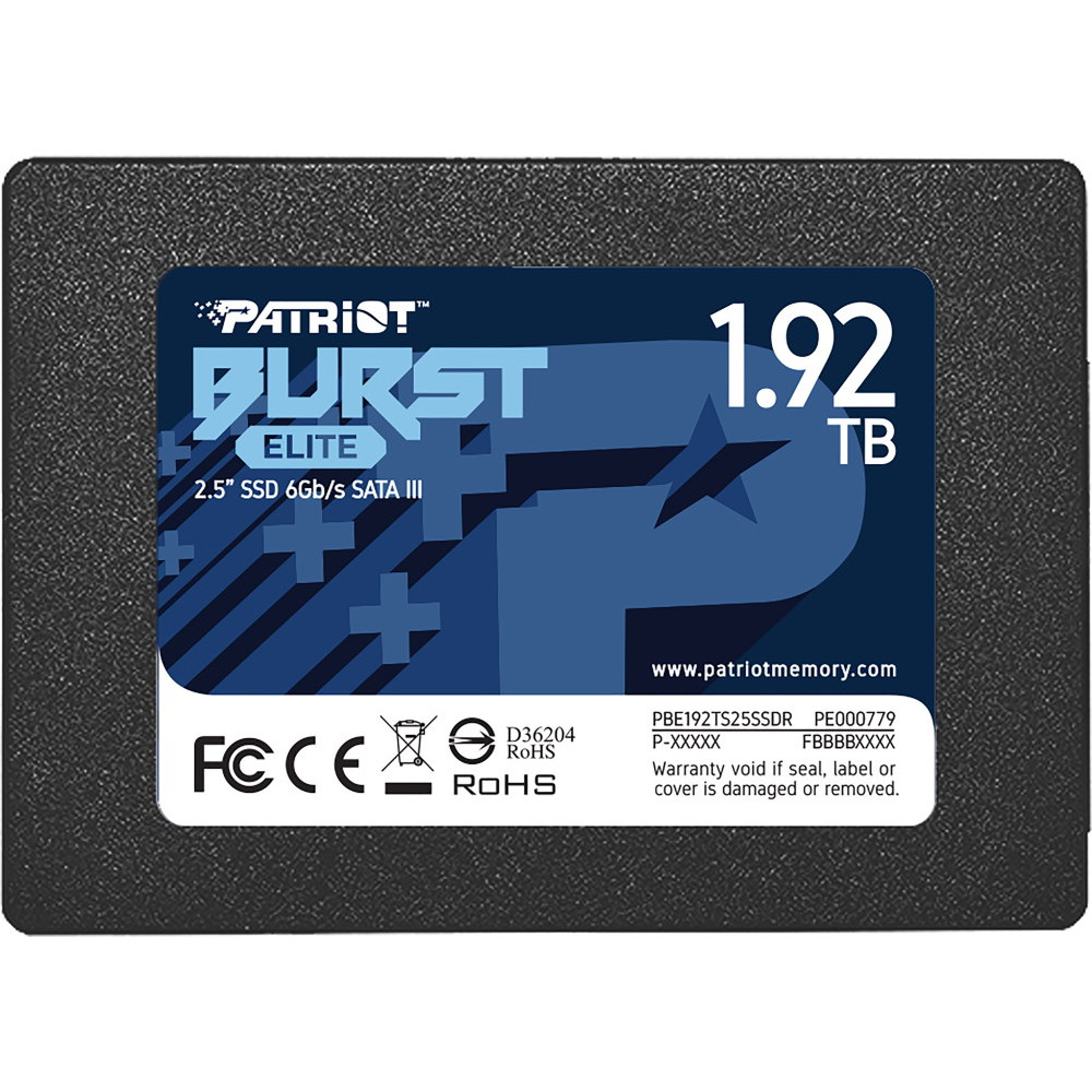 Жесткий диск Patriot Burst Elite PBE192TS25SSDR SSD (твердотельные), 1.92 ТБ, 2.5 дюйма, SATA - миниатюра 5