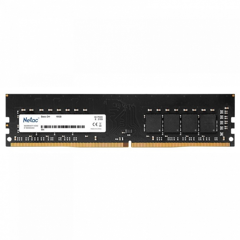ОЗУ Netac Basic RTL PC4-21300 CL19 NTBSD4P26SP-16 DIMM, DDR4, 16 Гб, 2666 МГц - миниатюра 2