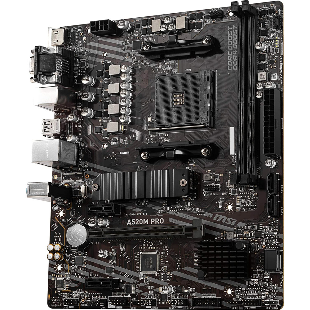 Материнская плата MSI A520M PRO Micro-ATX, AMD AM4 - миниатюра 10