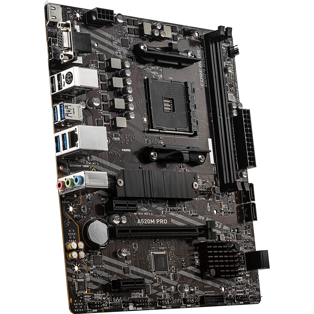 Материнская плата MSI A520M PRO Micro-ATX, AMD AM4 - миниатюра 9