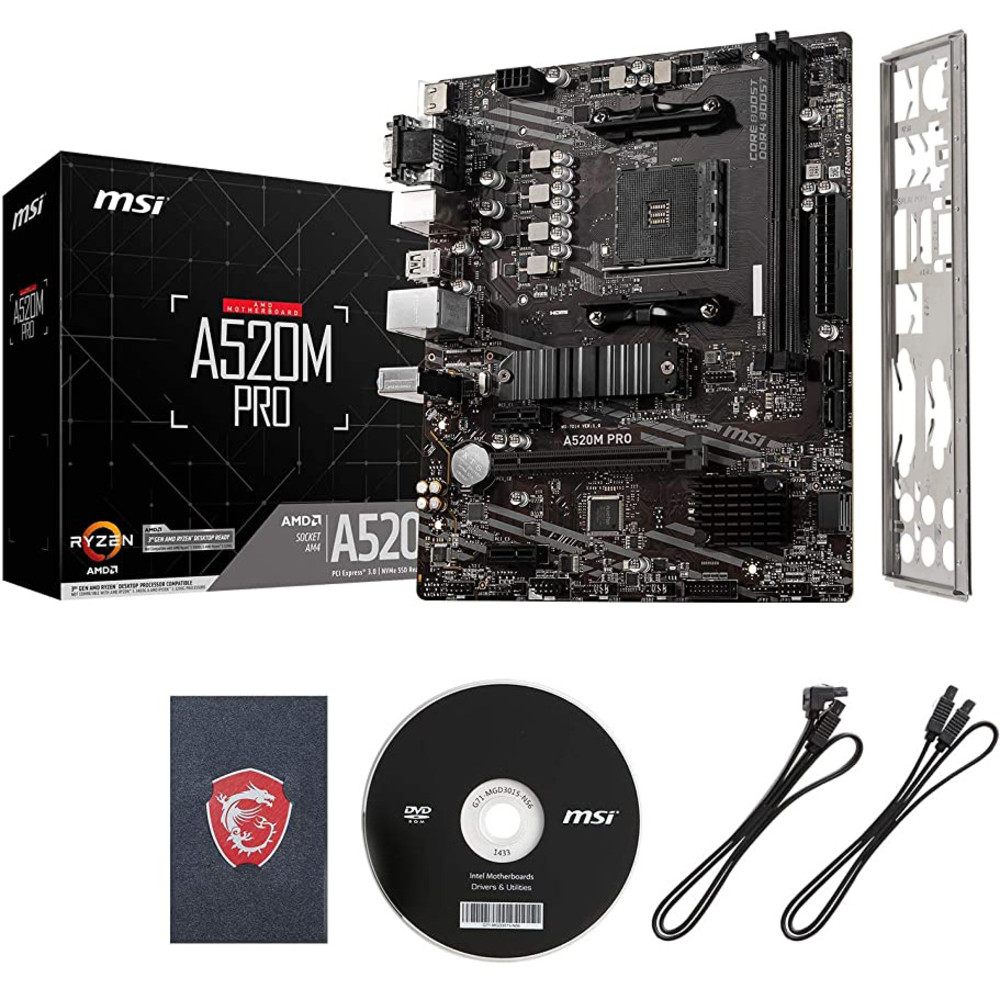 Материнская плата MSI A520M PRO Micro-ATX, AMD AM4 - миниатюра 13