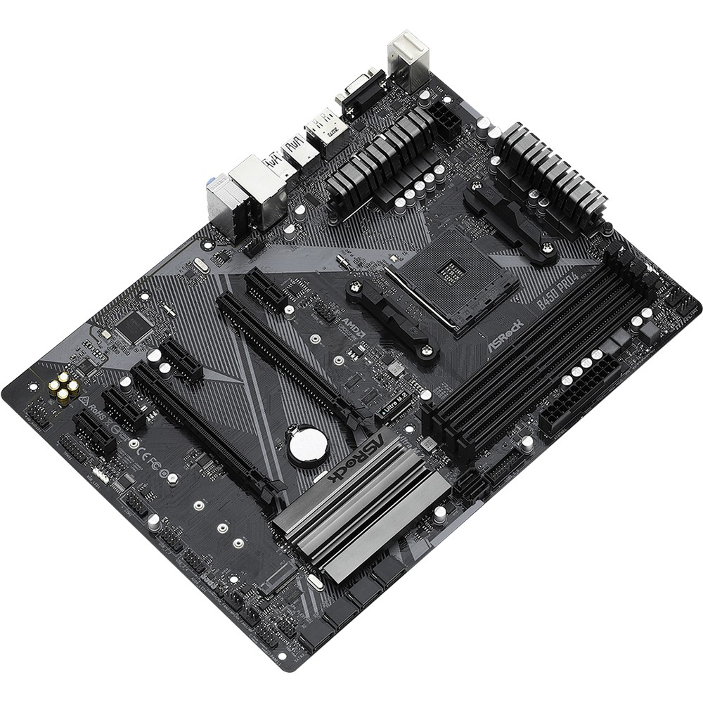 Материнская плата ASRock B450 PRO4 R2.0 ATX, AMD AM4 - миниатюра 8