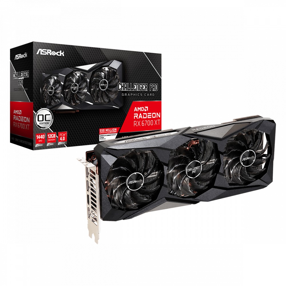 Видеокарта ASRock Radeon RX 6700 XT Challenger Pro 12G RX6700XT CLP 12GO 12 ГБ - миниатюра 10