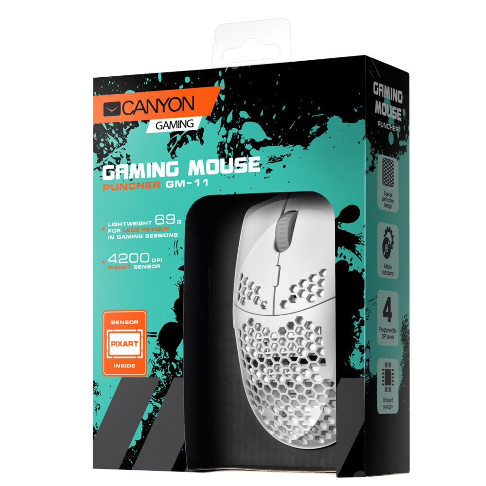 Мышь Canyon GM-11 CND-SGM11W Игровые, Проводная - миниатюра 12