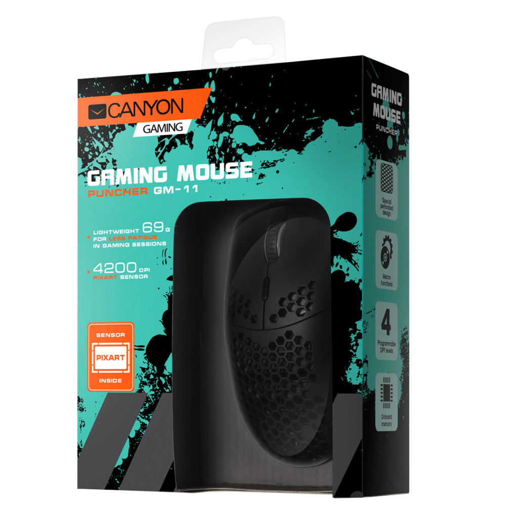 Мышь Canyon GM-11 CND-SGM11B Игровые, Проводная - миниатюра 10