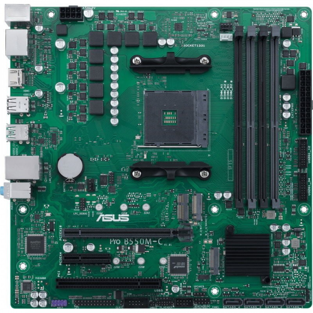 Материнская плата Asus PRO B550M-C/CSM Mini-ATX, AMD AM4 - миниатюра 6