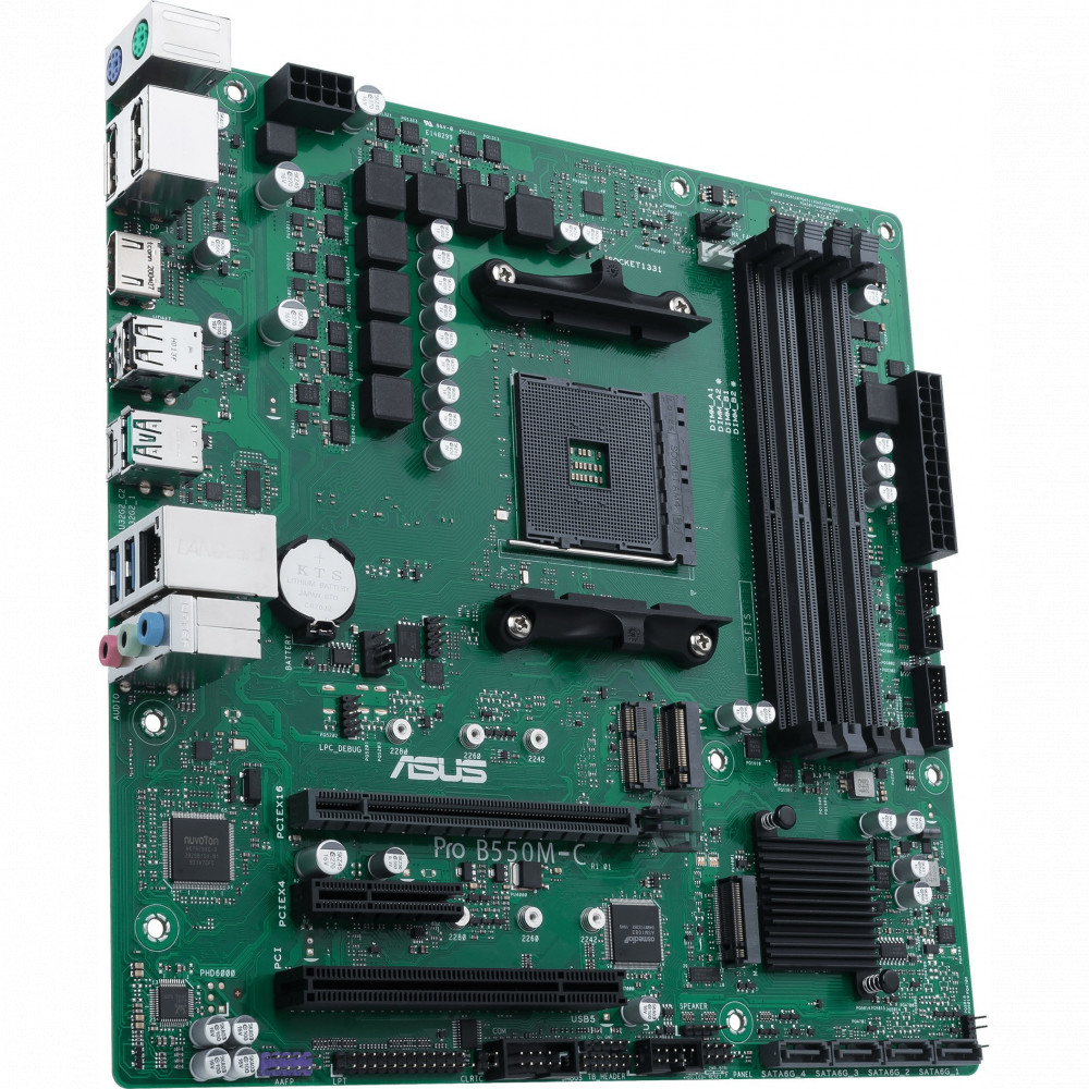 Материнская плата Asus PRO B550M-C/CSM Mini-ATX, AMD AM4 - миниатюра 5