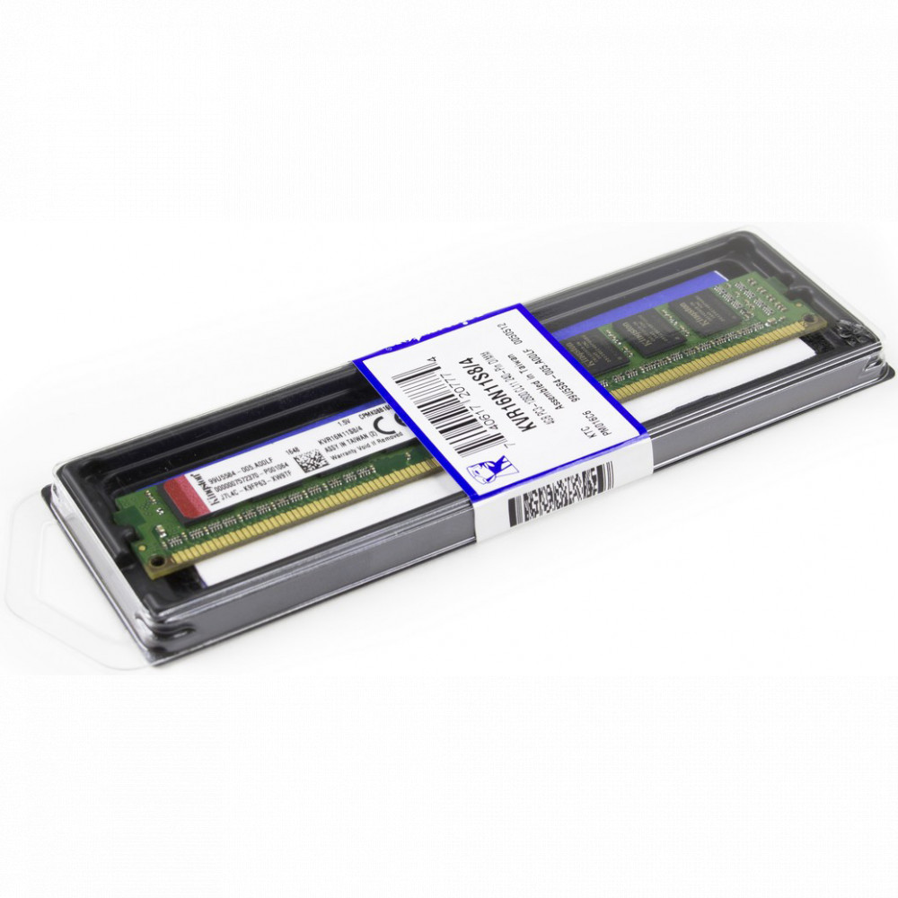 ОЗУ Kingston 4 ГБ KVR16N11S8/4WP DIMM, DDR3, 4 Гб, 1600 МГц - миниатюра 2