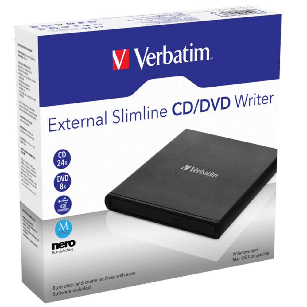 Оптический привод Verbatim Slimline USB 2.0 98938 - миниатюра 4