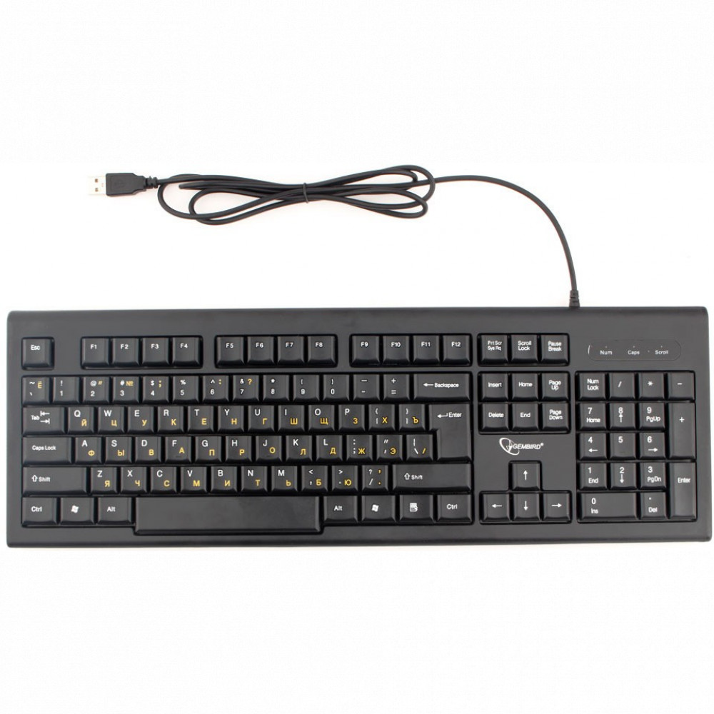 Клавиатура Gembird KB-8354U-BL Проводная, USB - миниатюра 3
