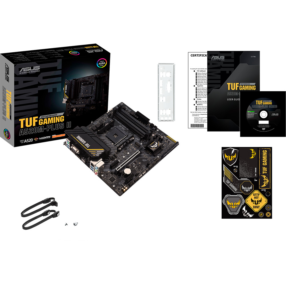 Материнская плата Asus TUF GAMING A520M-PLUS II Micro-ATX, AMD AM4 - миниатюра 8