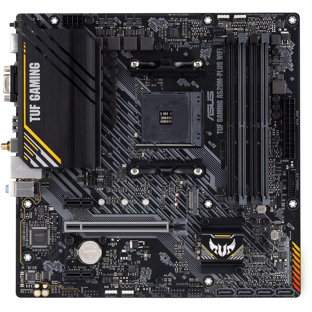 Материнская плата Asus TUF GAMING A520M-PLUS WIFI Micro-ATX, AMD AM4 - миниатюра 6