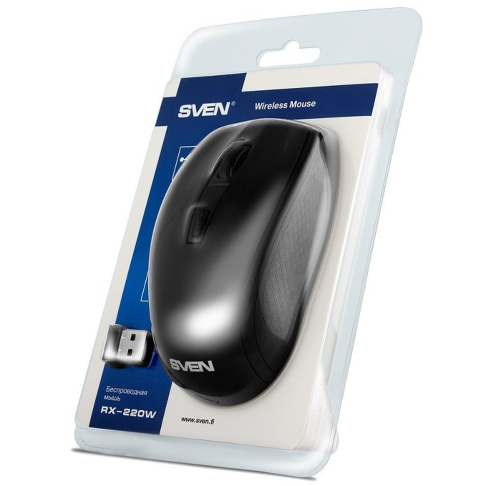 Мышь Sven RX-220W Black SV-016227 Бюджетные, Беспроводная - миниатюра 10