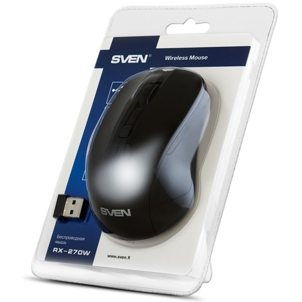 Мышь Sven RX-270W Black SV-016234 Бюджетные, Беспроводная - миниатюра 10