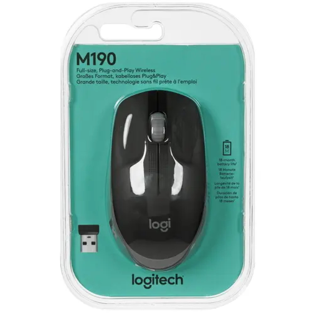 Мышь Logitech M190 Mid Grey 910-005906 Бюджетные, Беспроводная - миниатюра 14