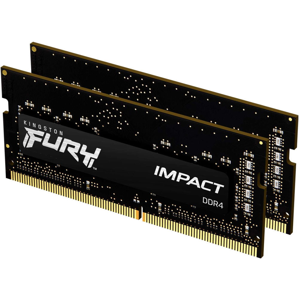 ОЗУ Kingston Fury Impact KF432S20IBK2/16 SO-DIMM, DDR4, 16 Гб (2 х 8 Гб), 3200 МГц - миниатюра 2