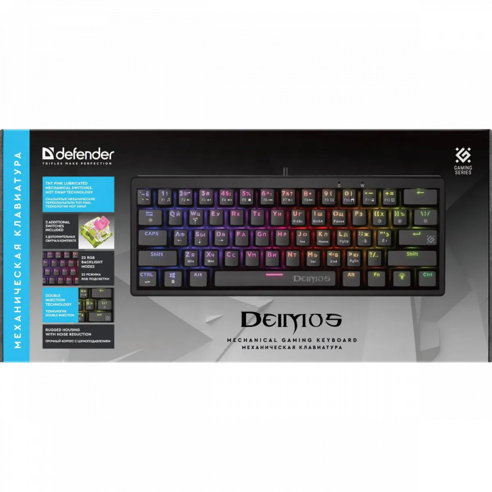 Клавиатура Defender Deimos GK-303 45304 Проводная, USB - миниатюра 4