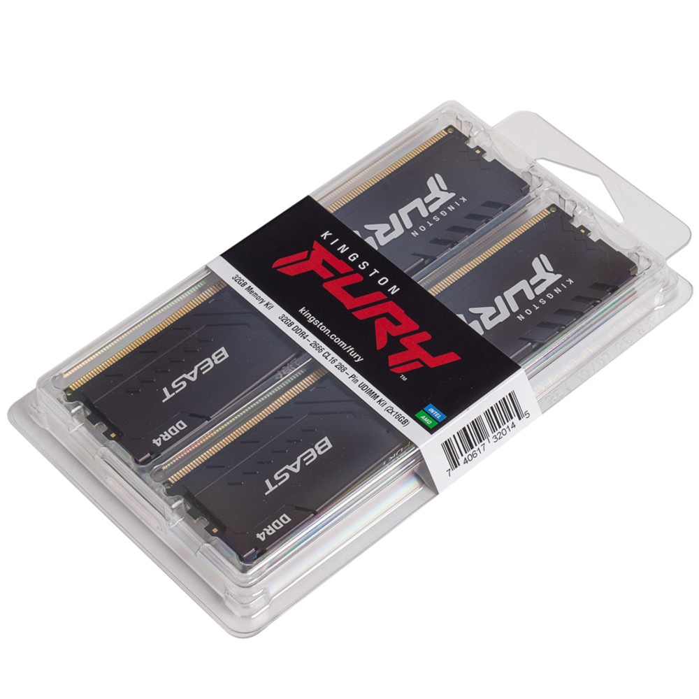 ОЗУ Kingston 16 ГБ 38590 DIMM, DDR4, 32 Гб (2 х 16 Гб), 3200 МГц - миниатюра 6