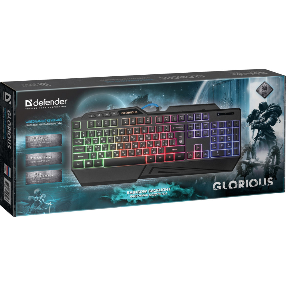 Клавиатура Defender GK-310L Glorious 45310 Проводная, USB - миниатюра 14