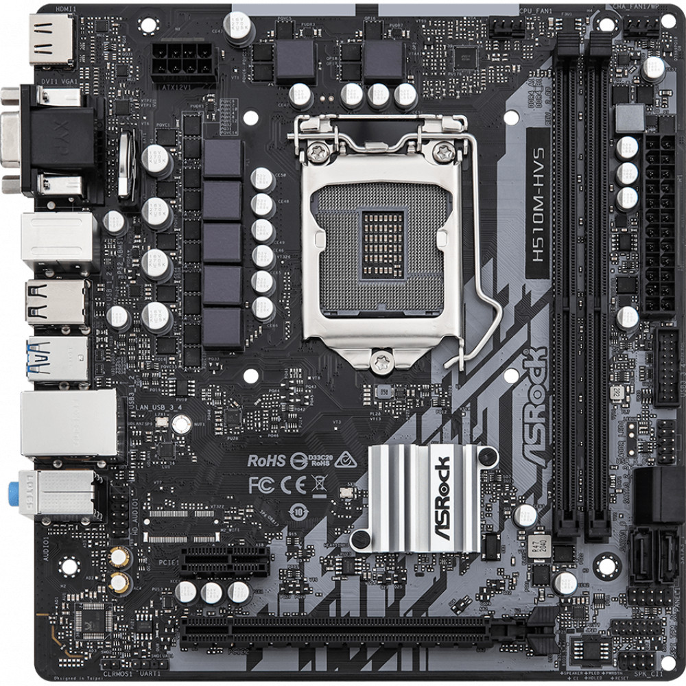 Материнская плата ASRock H510M-HVS R2.0 Micro-ATX, LGA 1200 - миниатюра 7