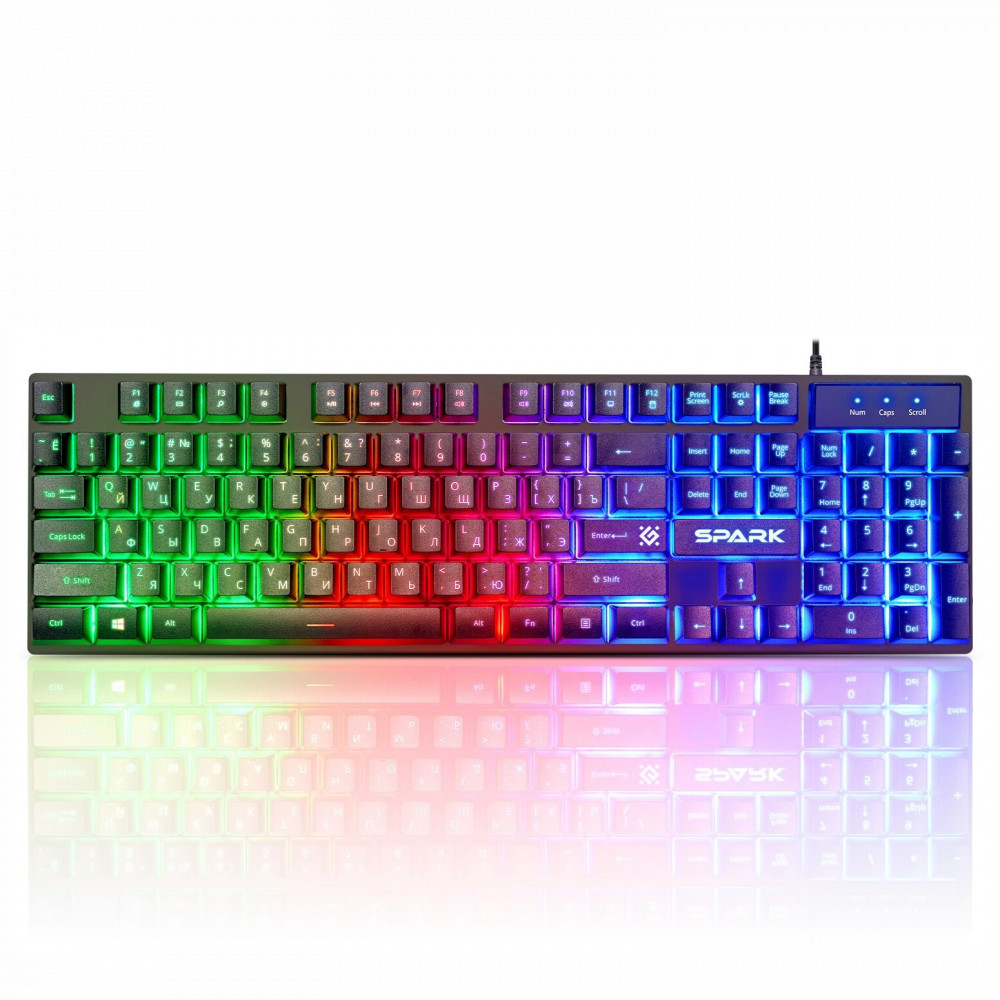 Клавиатура Defender Spark GK-300L, Black, Wired 45300 Проводная, USB - миниатюра 2