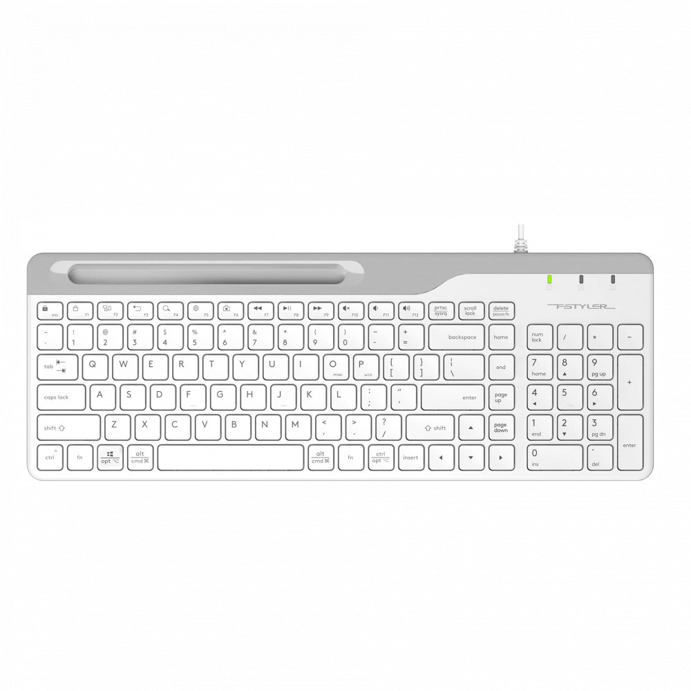 Клавиатура A4Tech Fstyler FK25 FK25 WHITE Проводная, USB - миниатюра 3
